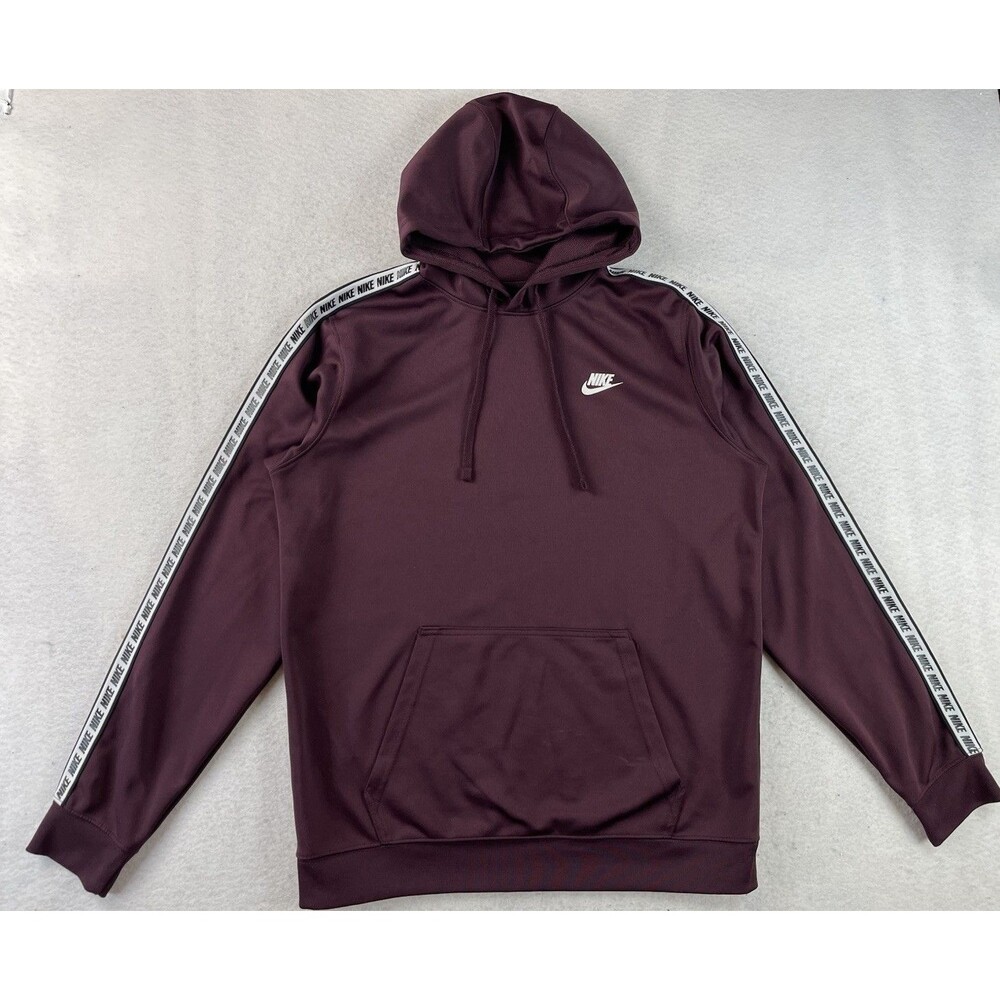 Nike Men’s Medium Burgundy Repeat Nike Tape Logo Pullover Hoodie